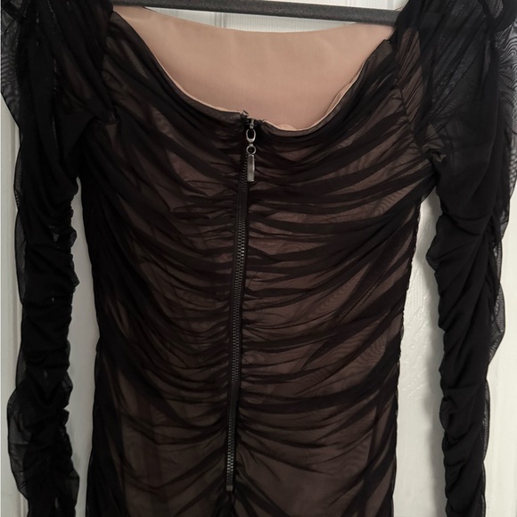 Bebe Black Ruched Dress - Picture 2 of 3